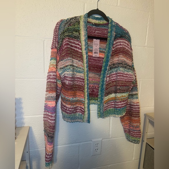 Wild Fable Open Colorful Statement Cardigan NWT - Picture 6 of 8